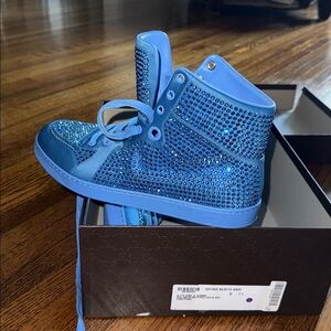 Gucci Blue Crystal Sneakers
